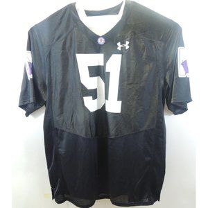 Under Armour #51 Northwestern Wildcats Black Rose Bowl Throwback Jersey Size XXL